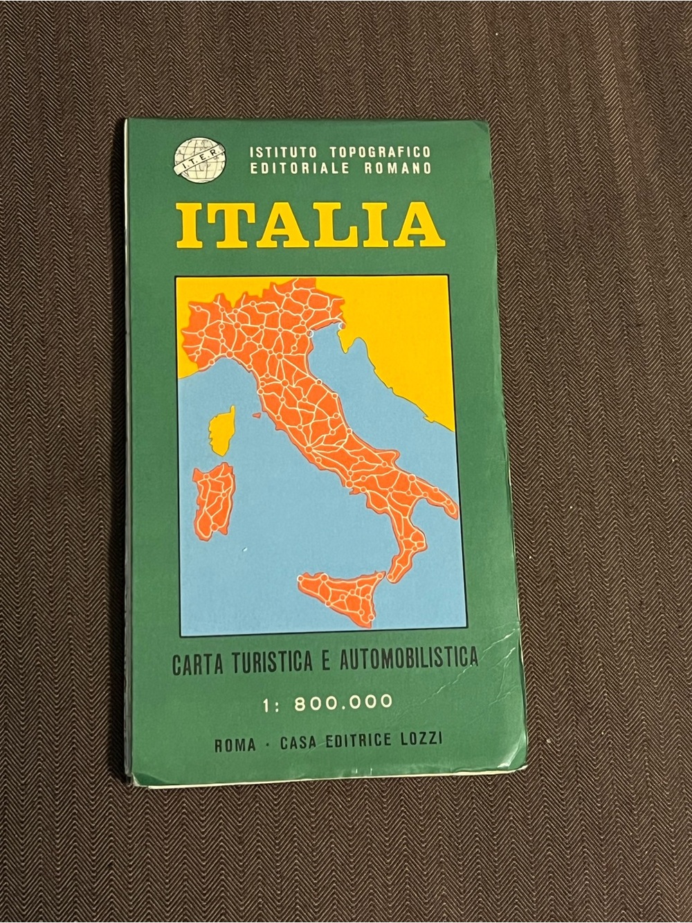 Huge Folded Map Italy Carta Turistica E Automobilista